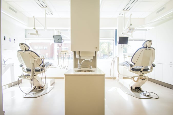 two dentist chairs