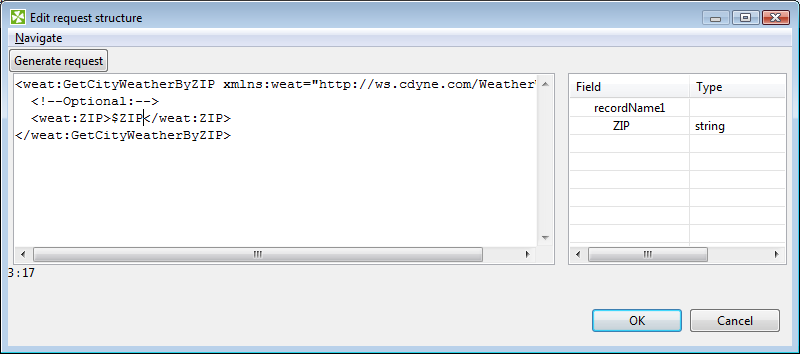 Request structure Data Integration with Web Services - How to Set Up a WebServiceClient