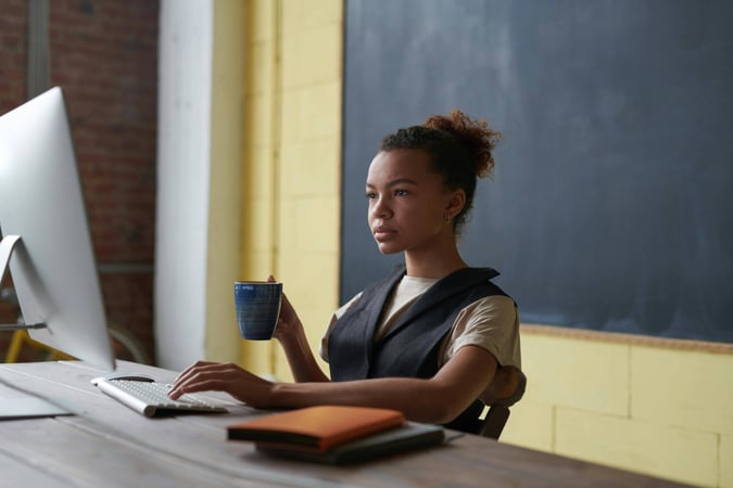 Woman considering what data integration software to choose