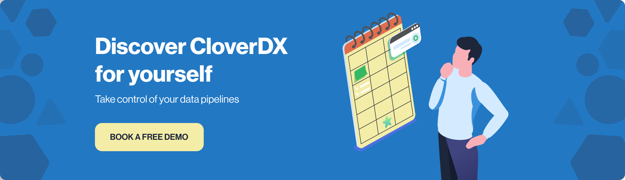 Book a CloverDX demo and discover how to reduce time-consuming data tasks with automation