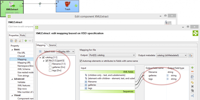 Parsing List Data in XML and JSON with CloverDX 4.1: Map the parsing list in the CloverDX.